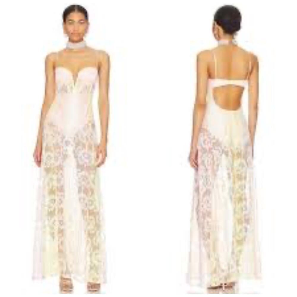 For Love & Lemons Women's Blossom Maxi Dress Sleeveless Multicolor Size XS NWT - Picture 4 of 13